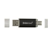 Intenso Twist Line - Memoria USB Doble (256 GB, 3.2 Gen 1x1, USB-C y USB-A, 70 MB/s), Color Antracita