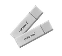Intenso Ultra Line - Memoria USB 3.2 Gen 1x1 (2 Unidades, 32 GB), Color Plateado