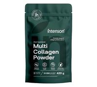 Intenson Polvo Multi Colágeno 420 g, 5 Tipos de Colágeno (I, II, III, V, X), Apoya Piel, Cabello, Uñas, Huesos y Articulaciones, Péptidos de Colageno Hidrolizados, Sin Sabor