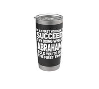 Intenta hacer lo que Abraham te dijo que hicieras... Nombre gracioso Abraham Vaso térmico de acero inoxidable de doble pared