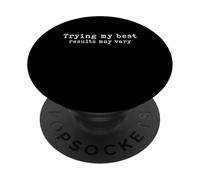 Intentando mi Mejor Humor para introvertidos y Amigos PopSockets PopGrip Adhesivo