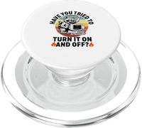 ¿Intentaste encenderlo y apagarlo Funny Work IT Raccoon PopSockets PopGrip para MagSafe