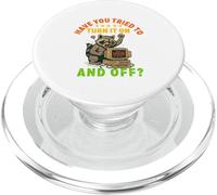 ¿Intentaste encenderlo y apagarlo Funny Work IT Raccoon PopSockets PopGrip para MagSafe