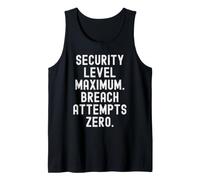 intentos de violación máxima de Nivel de Seguridad Cero Witty Camiseta sin Mangas