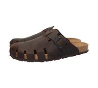 Inter Bios 9570 Sandalias de piel para hombres, color moka, diseño tipo zuecos, puntera cerrada y hebilla al frente, hechos en España, ideales para usar en verano HOMBRE SANDALIAS MOKA 46