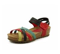 INTER-BIOS Sandalia Cuña Multicolor, Modelo 5338. - 39