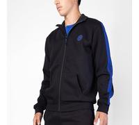 Inter, Blusa Homewear de Sudadera de Gasa, Ropa de casa, Negro y Azul con Logotipo del Inter, de algodón, con Cremallera Completa, Talla S