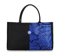 Inter - Borsa Da Spiaggia in Tela con pattern Biscione 55x34 cm, Bolsa de playa de lona con estampado Biscione, bolsa de verano de lona, bolsa de viaje, para todos los fanáticos Producto oficial