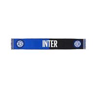 Inter Bufanda con logo jacquard, estadio unisex-adulto, bicolor negro/azul, talla única