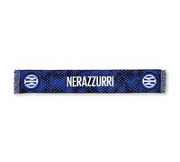 Inter Bufanda con logo jacquard, estadio unisex-adulto, inscripción Nerazzurri negro/azul, talla única