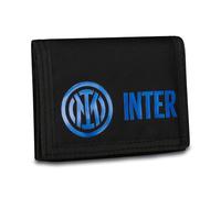 Inter Cartera de Seven, Negro Azul, con Monedero con Cremallera en la Parte Posterior, para niños y niños