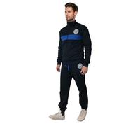 Inter, Chándal de casa para hombre y niño, de sudadera de gasa, sudadera + pantalón, sudadera con cremallera, color negro y azul, producto oficial