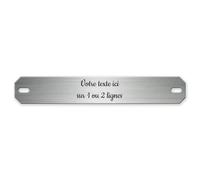 Inter de placa funeraria grabada personalizable, tamaño: 14 x 2 cm, grosor 1,6 mm, personalizado en varias líneas Alu cepillado, 14 x 2 cm