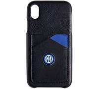 Inter Hi Tech Artisans Cover iPhone XS MAX Official FC Funda para teléfono móvil con Bolsillos, Funda de Piel auténtica Negra y Azul, Funda para iPhone Hecha a Mano en Italia, Logotipo Nuevo,