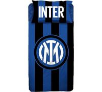 Inter, Juego de sábanas para Cama Individual de algodón, Juego de sábanas de una Plaza, 100% algodón, sábana encimera + sábana Bajera + Funda de Almohada, 100% algodón, Producto Oficial