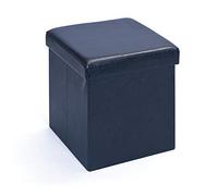 Inter Link - Caja de almacenaje con tapa - Caja plegable - Cajas lavables - Poliuretano - Cajas - Para ropa, juguetes - Espacio de almacenaje - 38 x 38 x 38 cm - Negro - Setti