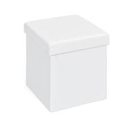 Inter Link - Caja de almacenaje con tapa - Caja plegable - Cajas lavables - Poliuretano - Cajas - Para ropa, juguetes - Espacio de almacenaje - 38 x 38 x 38 cm - Blanco- Setti