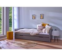 Inter Link - Cama Funcional - Cama Infantil - Cama Individual - Cama con almacenaje - Cama con cajón - 2 Camas 90x200 cm - Pino Macizo - Blanco - Dream The Future 90 x 200 cm