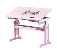 Inter Link - Escritorio regulable en altura - Escritorio infantil - Pupitre - Inclinación regulable - Soporte para libros - Madera maciza lacada en color - Cecilia