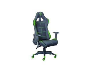 Inter Link - Gaming - Silla de Oficina - Silla ergonómica - Negro y Verde - Gaming Green