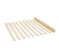 Inter Link Somier de Listones Madera Maciza de Pino 90 x 200 cm | Somier con ruedas resistente, de madera maciza de pino, 90 x 200 cm, con 13 listones de madera para un descanso reparador