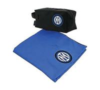 Inter- Set Beauty + Toalla, Logotipo Bordado, Color Negro-Azul Claro, Taglia Unica (Hermet SRL 8941 150 I002)