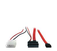 Inter-tech 0.15m slim sata 7+6p/2p+sata 7p cable de sata 0,15 m sata 1
