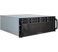 Inter-Tech 4U-4408 Estante Negro, Plata - Caja de Ordenador (Estante, Servidor, Acero, Negro, Plata, ATX,EATX,EEB,Mini-ITX,uATX, 4U)