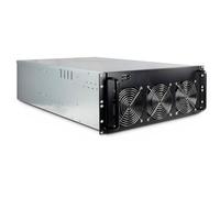 InteR-Tech 88887236 Computer Case Supporto Nero, Grigio (inteR-Tech 4w2 Mining Rack - RacK-Mont)