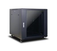 Inter-Tech 88887258 Armario Rack 15U Bastidor Independiente Negro