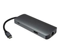 Inter-Tech Adaptador Argus H-428 7 en 1, USB C, HDMI 4K, PD 100 W