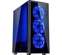 Inter-Tech CXC2 Torre Negro - Caja de ordenador (Torre, PC, Vidrio templado, Negro, ATX,ITX,Micro ATX, Azul)