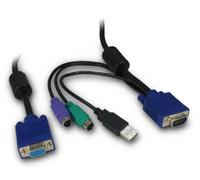 Inter-Tech IPC 19 KVM de Cable VGA/PS2/USB 3 m Longitud, 88887250