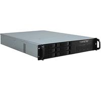 Inter-Tech IPC 2U-2406 Estante Negro, Plata - Caja de ordenador (Estante, Servidor, Acero, Negro, Plata, ATX,EATX,EEB,Mini-ITX,uATX, 2U)