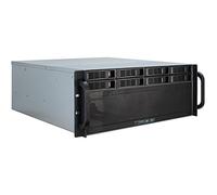 Inter-Tech Caja de ordenador 4U-4408 4U Acero Negro/Plata compatible con ATX EATX EEB Mini-ITX uATX