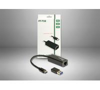Inter-Tech Adaptador LAN Argus IT-732 USB-C Gigabit Ethernet
