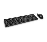 Inter-Tech KM-3149R - Juego de Teclado y ratón (diseño de Estados Unidos y RU (QWERTY + ????), Color Negro
