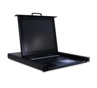 Inter-Tech KVM 1708 LED 43,18 cm 17 Pulgadas Conmutador KVM 104ER Teclado con Touchpad 1280 x 1024 75 Hz 8 Puerto D-Sub Incluye VGA/USB de Cable