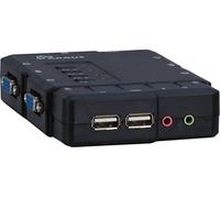 INTER-TECH KVM CS-41UA 4x DB15 4 x 4 pines Jack 3,5 mm 2 x USB 1 x VGA