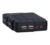 INTER-TECH KVM CS-41UA 4x DB15 4 x 4 pines Jack 3,5 mm 2 x USB 1 x VGA