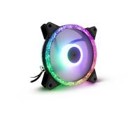 Inter-tech rs-071 rgb carcasa del ordenador ventilador 12 cm negro, bl