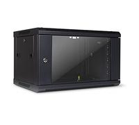 InteR-Tech SmA-6406 - 6u - Wandmontiertes Regal - 30 Kg - Schwarz - Metall - Geh?rtetes Glas - Geschlossen (88887252)