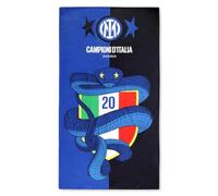Inter Toalla de Playa con el Escudo de los campeones de Italia 23/24, Segunda Estrella, 20° Scudetto, Biscione, Toalla, Producto Oficial, 86 x 155 cm