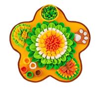 Interaction - Alfombrilla de alimentación lenta para perros, rompecabezas de flores para entrenamiento de habilidades de búsqueda natural y estimulación mental, alfombrillas de alimentación lenta para
