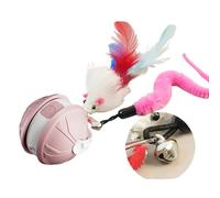 Interactive 3.0 Cat Toys Automatic, 3-in-1 Agile Moving Ball with Mouse Toy, Motion Activated Rolling Ball for Indoor Bored Adult Cats, Gift with Fake Mouse (B)
