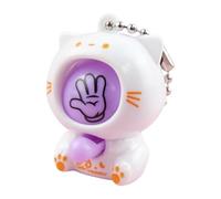 Interactive Animal Guessing Game Keychain Novelty Pendant