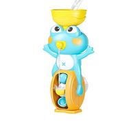 Interactive Bath Toys, Suction Cup Water Set, 4.13x3.35x7.48 Inches Frog Shape Activity Kit, Sensory Learning Design, Durable Educational Build, for Age 3+ Boys Girls Hotel Travel Tub Outdoor Play