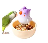 Interactive Bird Feeder Bowl Wobble Dish - Chew Resistant Food and Water Bowls for Parakeet Macaw Conure Cockatiel Lovebirds Cage Accessory | Ideal para interior al aire libre Pet Feeding Bath Play