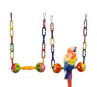 Interactive Bird Swing - 2-Piece Hammock Set, Durable ABS Perch Ladder, Sturdy Hanging Hammock Activity Toy, Enrichment Climbing Exercise Playground | For Cockatiels, Conures, Lovebirds