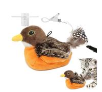Interactive Bird Toys for Cats, Automatic Chirping Bird Cat Toy, Simulated Flying Bird with Catnip, Fun Toy for All Breeds of Cats,Automatic Chirping Bird Cat Toy, Interactive Simulated Flying Bird